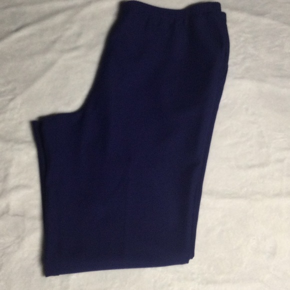 Alfred Dunner Women’s Navy Blue elastic Pants - Picture 1 of 15